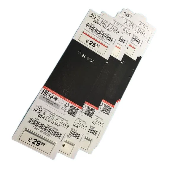 Customized Garment UHF RFID Label Sticker Hang Tags for Apparel and Accessories