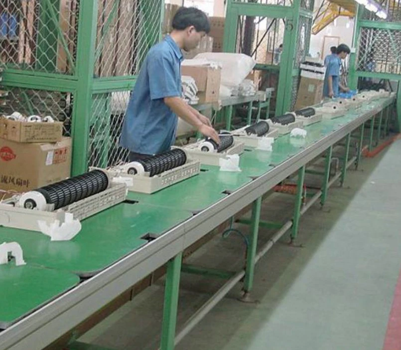 Linha de montagem personalizada do ar condicionado Ruijp para fábrica China com produção de arrefecedor de placa de corrente