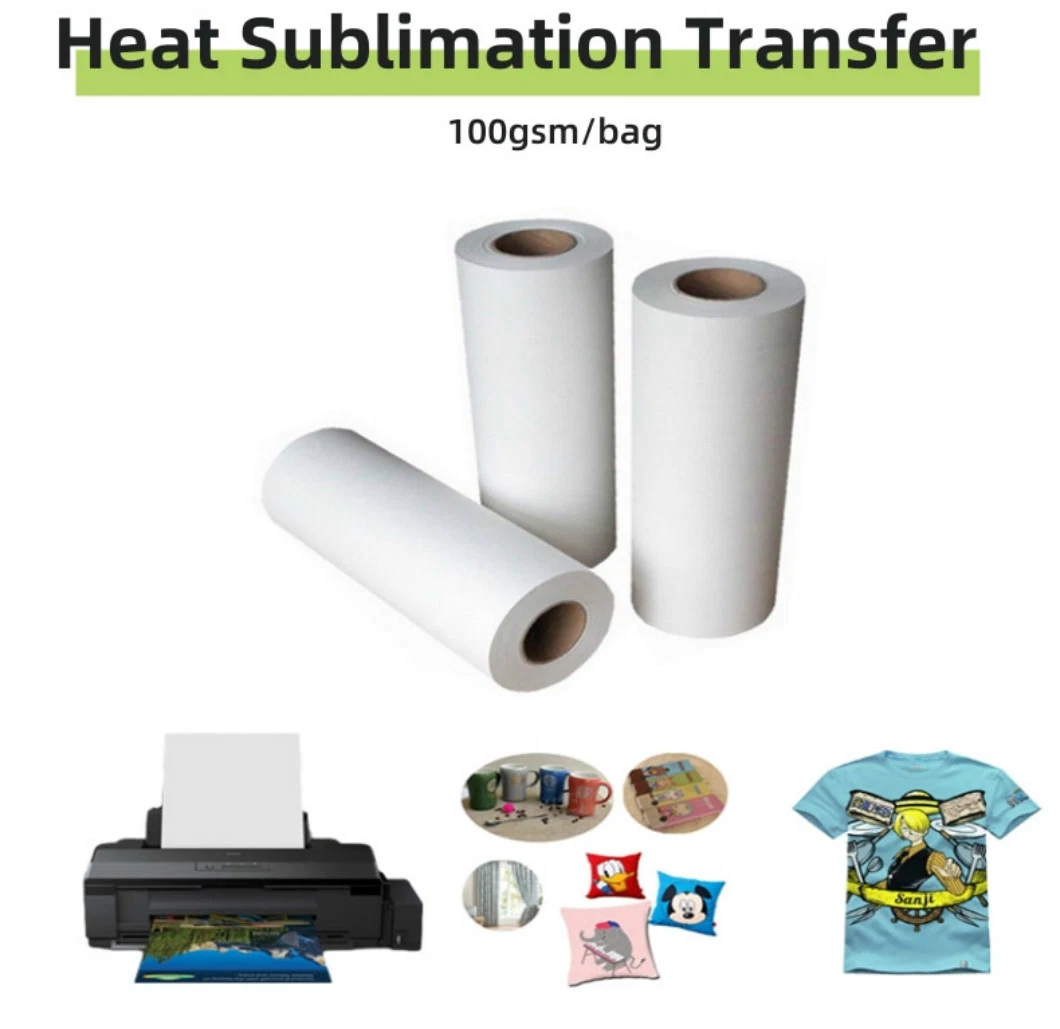 Heat Sublimation Paper Roll Heat Transfer Paper Sublimation for Inkjet Printer