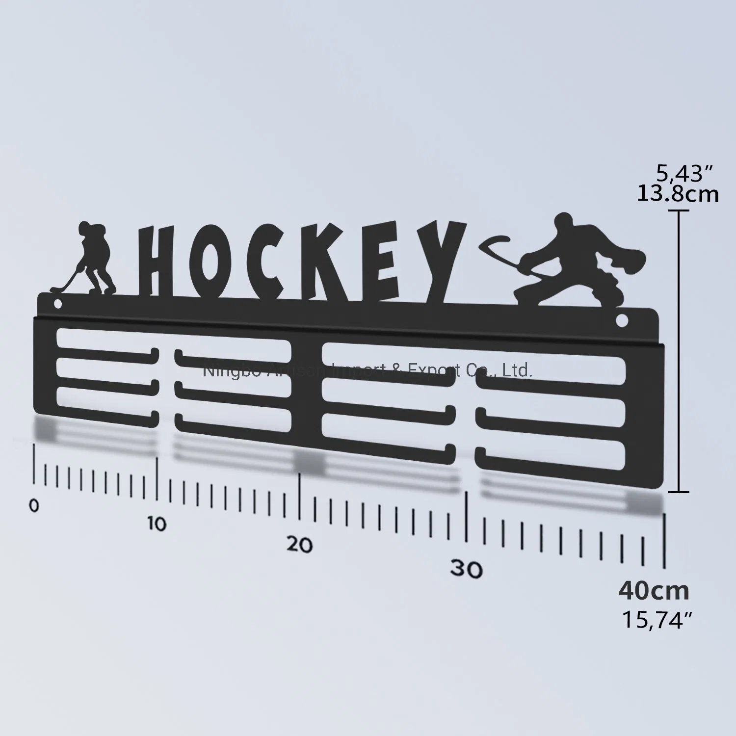 Usine personnalisée Hockey Sport Métal Médaille Affichage Crochet Support Cintre