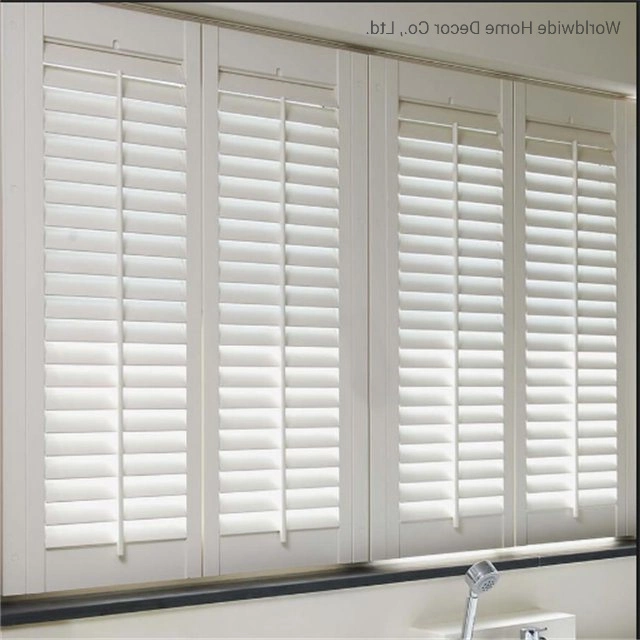 PVC Blade Plantation Shutters Windows Blinds, Shades