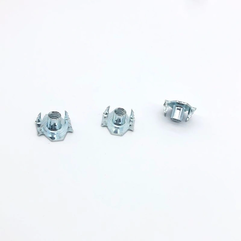 High quality/High cost performance Carbon Steel Zinc Plated Half Thread Claw Tee Insert Nut Used for Wood Board