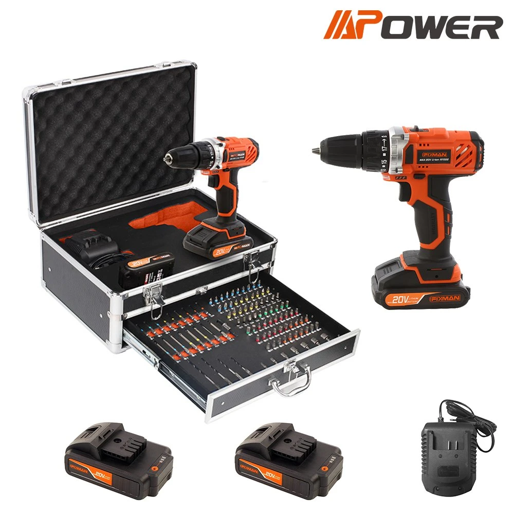20V Power Drill Electric Drill Lithium Battery Cordless Drill Power Tools