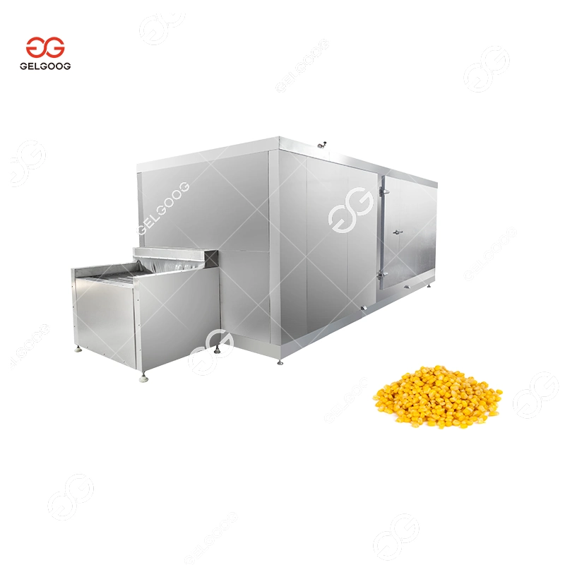 Fully Automatic Commercial Freezer Frozen Sweet Corn Processing Line IQF Tunnel Freezer