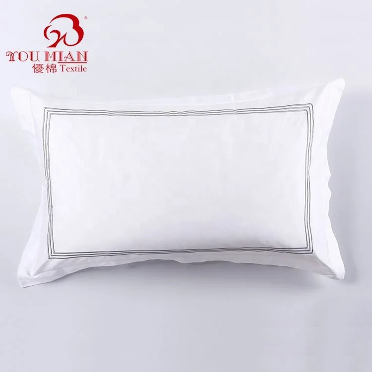 China Fábrica Branca 300tc Satin Conjunto de Roupa de Cama de Hotel Tamanho Completo 100% Algodão Lençol de Cama