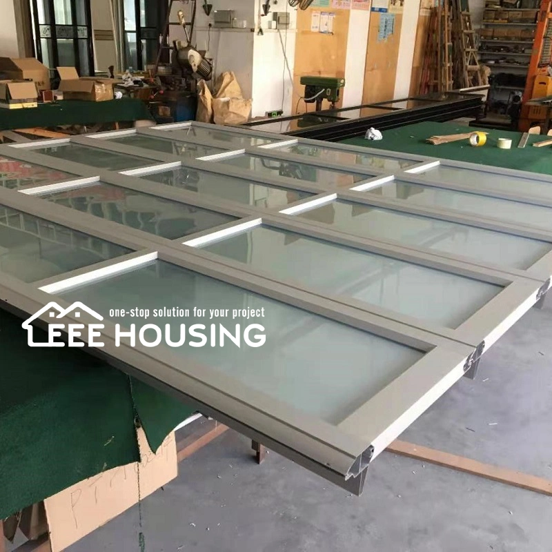 China Factory Supply Popular Full-View Aluminum Sectional Overhead Glass Garage Door for Residential Building