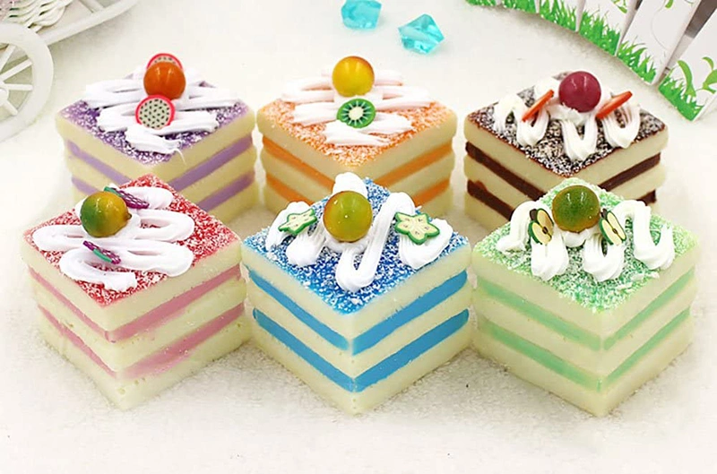 6PCS Realistic Artificial Cake Assorted Mixed Fake Cake Food