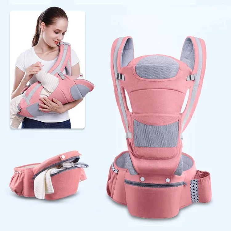 Custom Baby Wrap Sling Front and Back Baby Carrier with Hip Seat