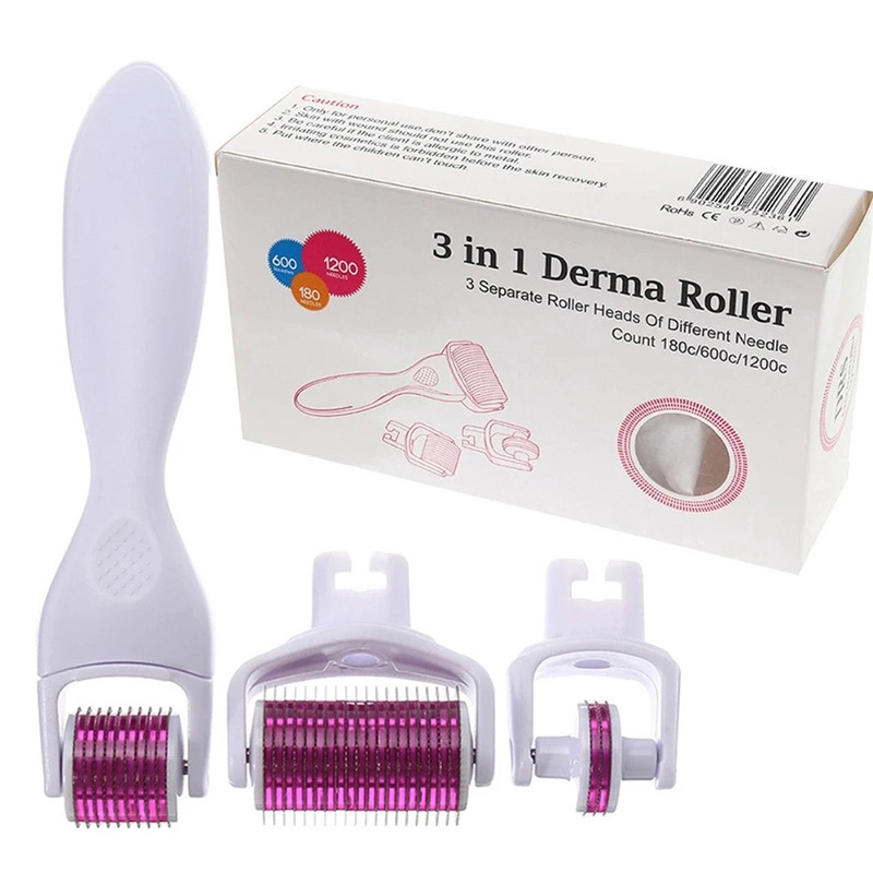 Derma Roller Micro Needle Roller 3 في 1 Derma Roller تعيين للوجه