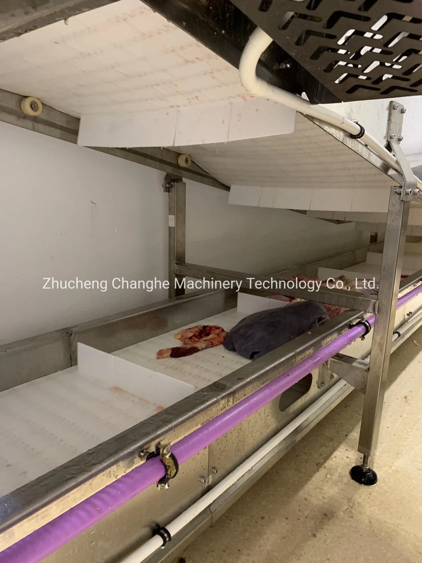 Poultry Slaugther Conveyor Belt / Chicken Feet Processing Sorting Conveyor Line Machine