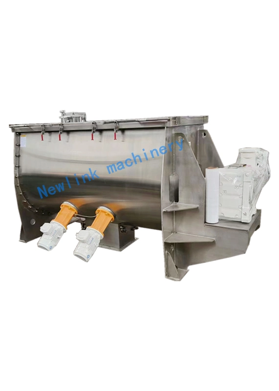 Industrial Chemical Food Dry Powder Horizontal Batch Double Spiral Ribbon Mixer