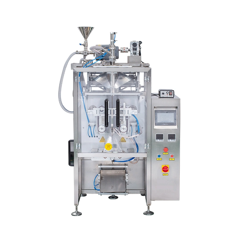 Machine d'emballage automatique de sachets d'eau de thé au lait de popsicle à la gelée verticale, de jus de fruits et de nourriture liquide.