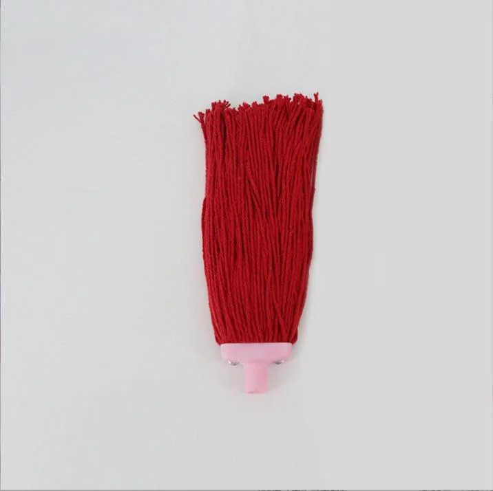 Spun Small Round Mop Press Wire Plastic Head Threaded Mop Replacement