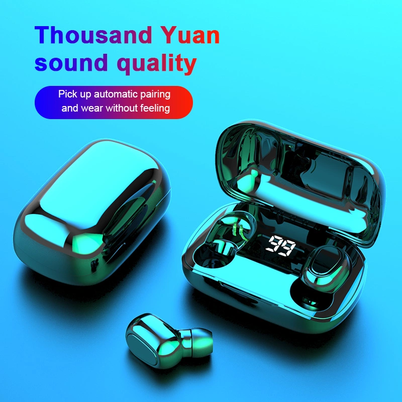 Mini Headphones Tws 5.0 Wireless Earbuds Earphone with Charging Box Tws Headset with LED Display Headphone