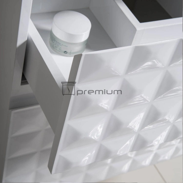 White Wall Hung Modern PVC Bathroom Furniture by 60cm