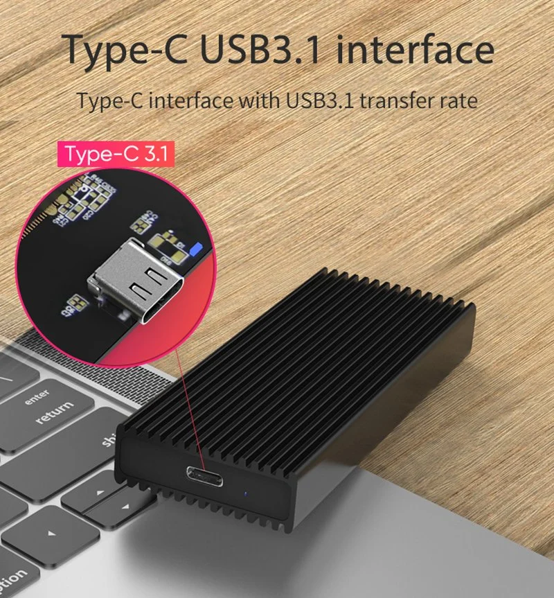 M. 2 Nvme Gabinete de SSD de 10Gbps cable USB3.0 Tipo C M2 PCIE Nvme caja externa de disco duro SSD Nvme caso Adaptador de soporte clave M