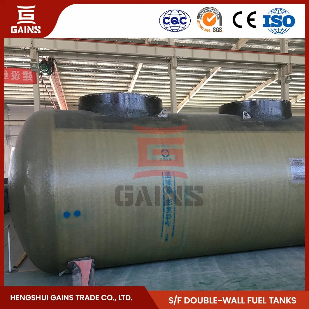 Gains Double Wall Fiberglass Oil Tank Wholesale/Supplierr China Fuel Storage Underground Tank