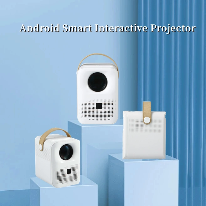 Home Entertainment-System Tragbarer Mini 1000 Lumen WiFi Interaktiver Projektor Android 6 0 DVD Pico Projektor mit 6000 mAh Akku Smart