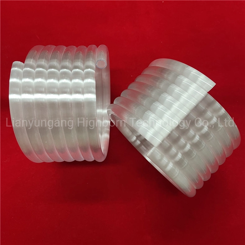 High Purity Customized Heat Resistance Opaque Milky White 7 Coils Spiral Quartz Glass Tube for Heating