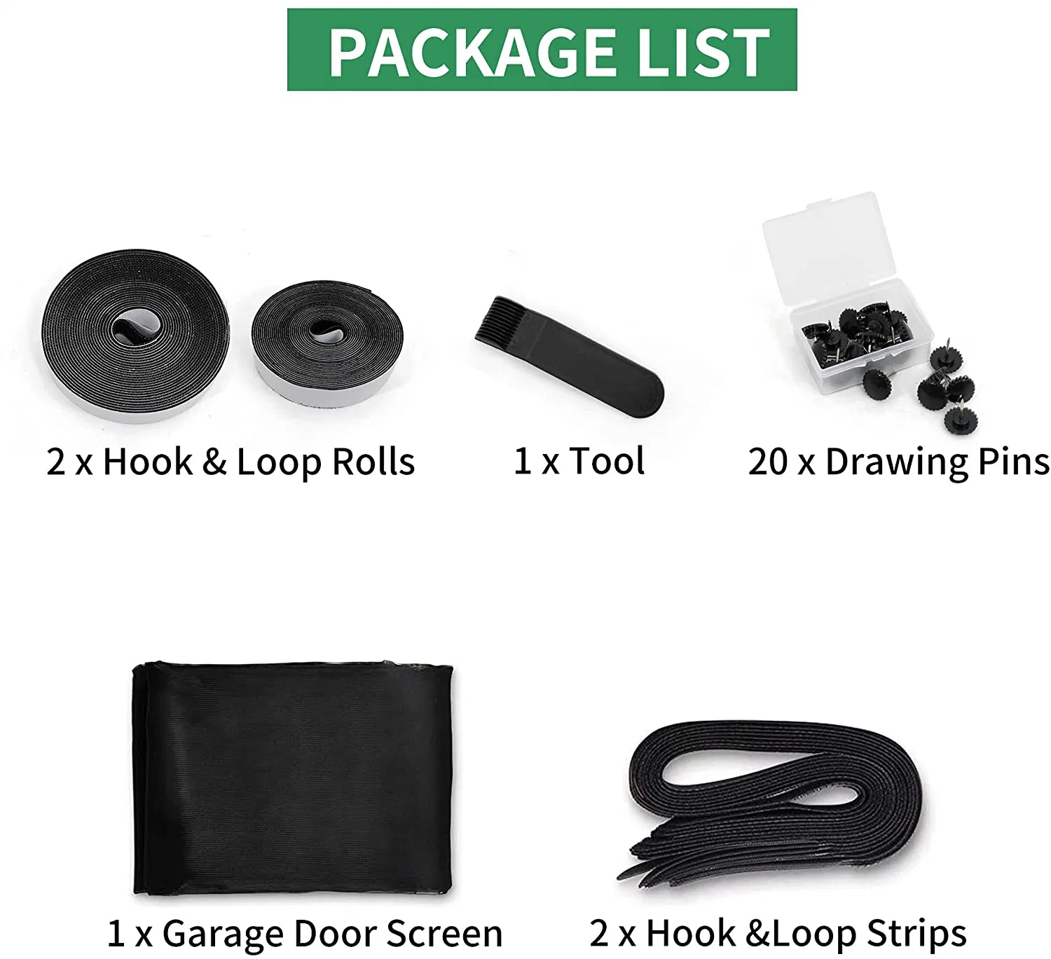 Amazon Magnetic Garage Door Screen Single 1 Car and Double 2 Car Fiberglass Garage Screen