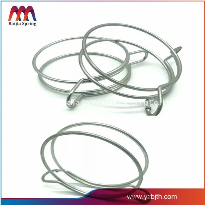 Small Round Single Wire Adjustable Torsion Spring Zinc Plated Hose Clamp for Tube Double Wire Fuel Line Hose Tube Spring Clips Hose Clamp