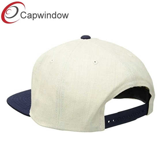 100% Cotton Twill 6 Panel Snapback Cap with Flat Embroidered