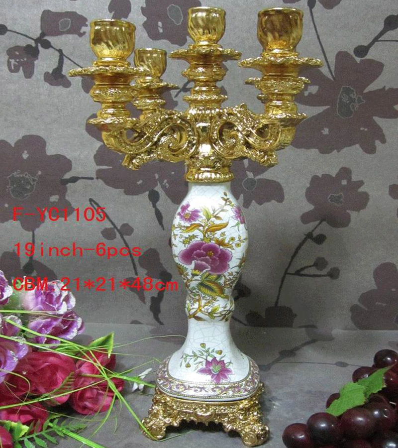 European Royal Special Ceramic Candlestick Classical Ceramic Candlestick Decoration Porcelain Candlestick Manufacturer