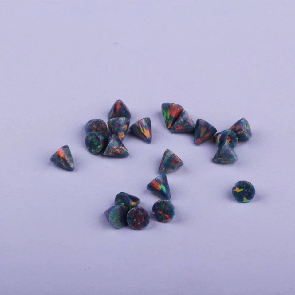 Created Opal Bullet Shape Loose Gemstone for Jewelry Setting