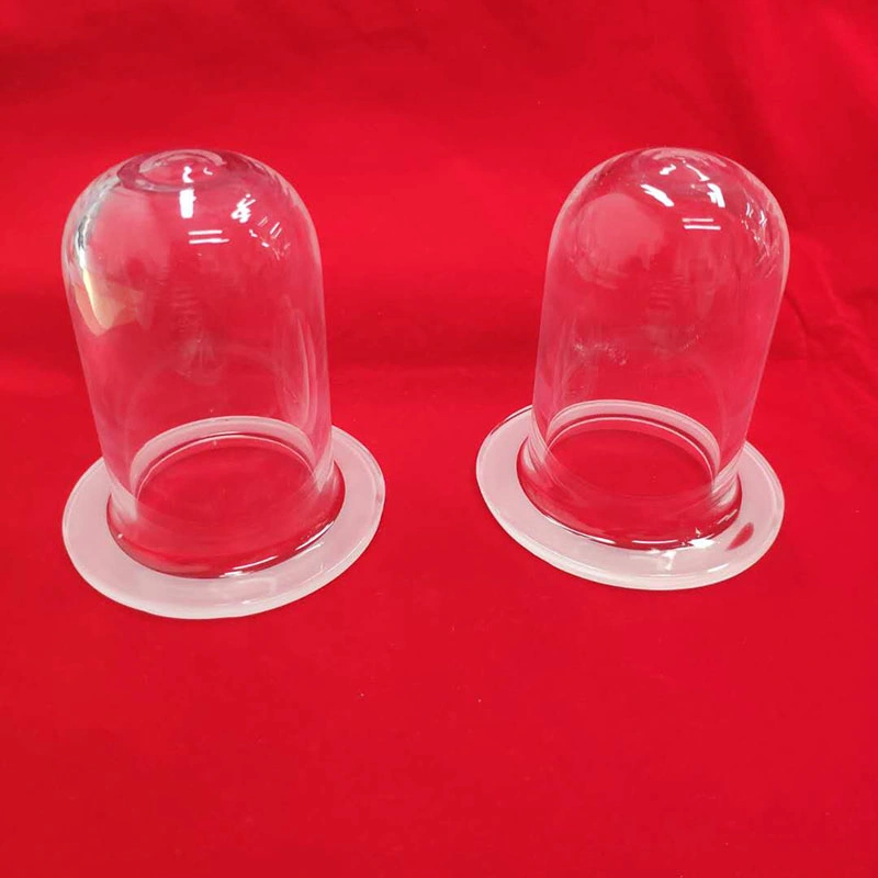 Customized Clear One End Round Bottom Quartz Glass Tube with Flange