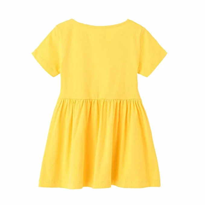 Toddler Clothes Kids Wear Baby Apparel Girls Summer Cotton Dresses Short Sleeve