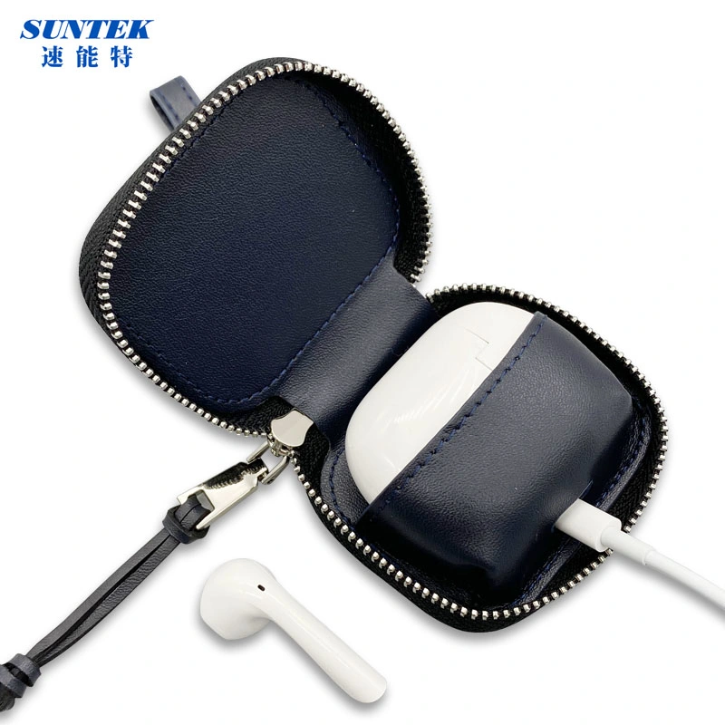 Hot Gift Protector Cover Durable PU Leather Jean Fabric Bag for Earphone 3rd Generation Case for with Insert Bag