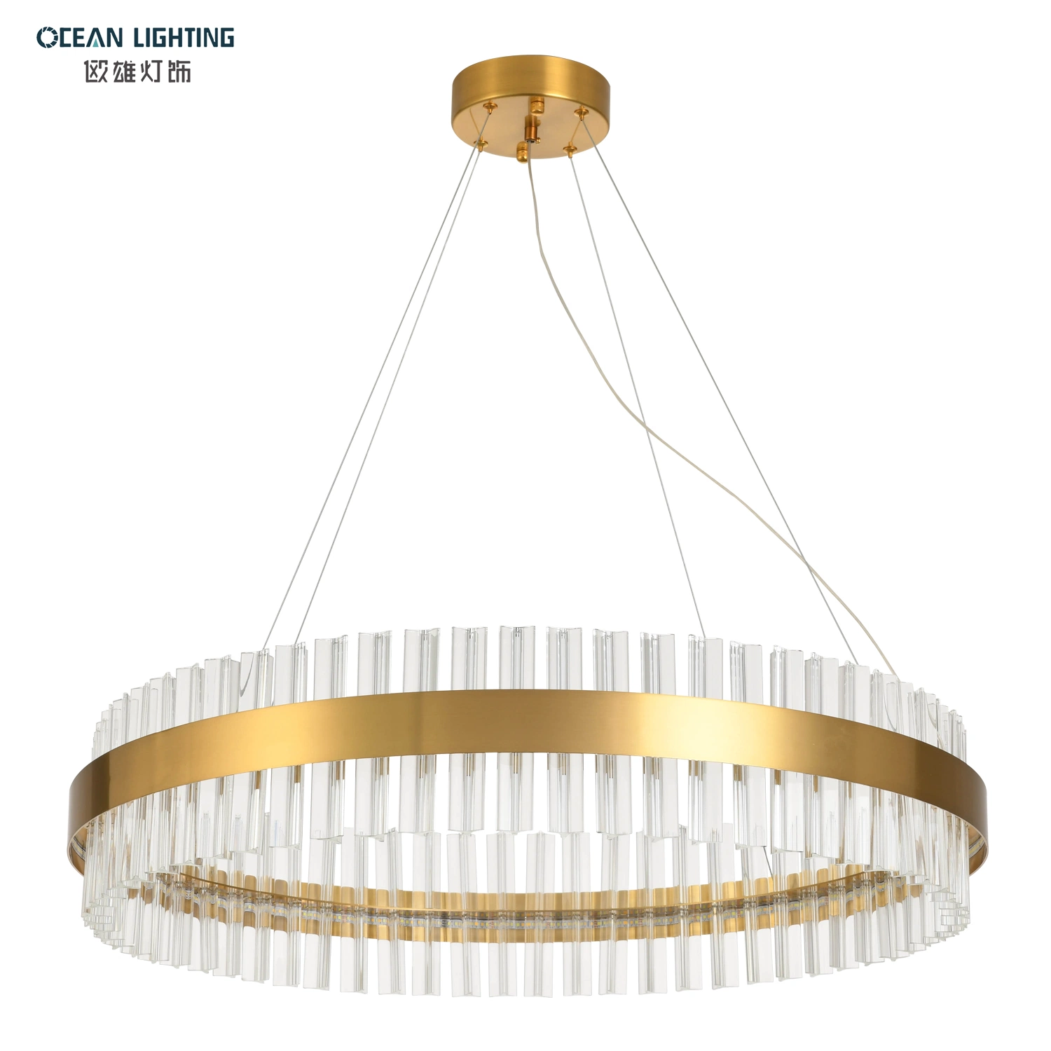 Ocean Lighting Luxus Indoor Anhänger LED-Licht K9 Kristall Anhänger Licht