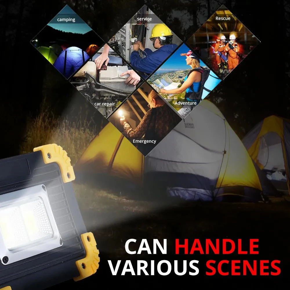 50W Portable LED Spotlight Rechargeable for Outdoor Camping