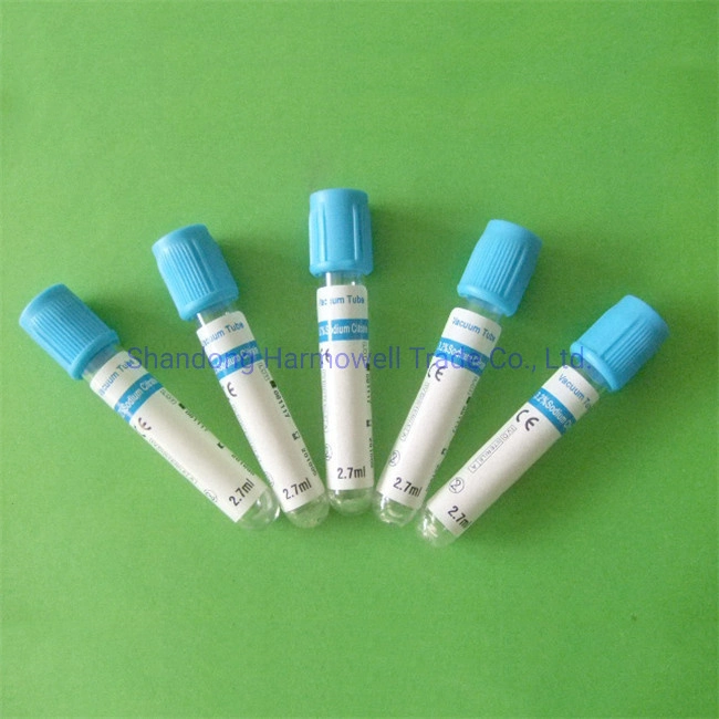 EDTA K3 K2 Blue Top Blood Collection Tube 3.2% 3.8% Sodium Citrate Tube PT Tube