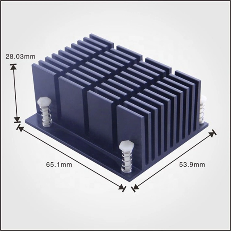 High Power Aluminum/Copper Heat Sink Price Skived Heat Sinks Groove Machining Extrusion Radiator Dens Fin Heatsink 65.1mm W X 53.9mm H