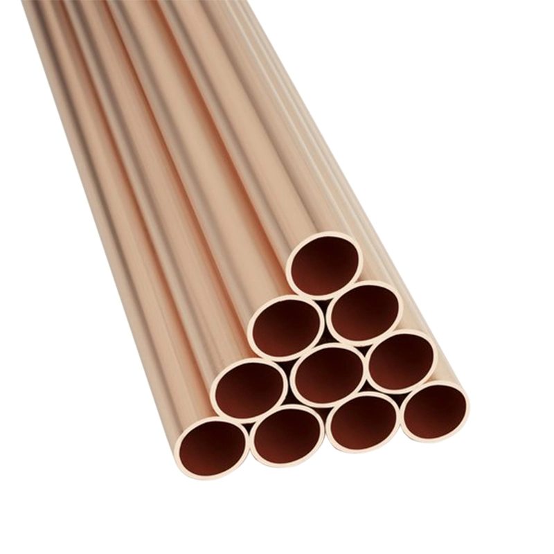 ASTM B88 C12200 Type L M K Copper Pipe Tube Straight Heat Square Bare Tubing C10100 C10200 C11000 T3 8 for Plumbing Refrigeration Building Seamless Electrolytic