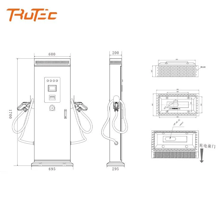 Floor-Mounted Electric Charger Car Station EV Charge 65kw Electric Car Charger with 5m Length