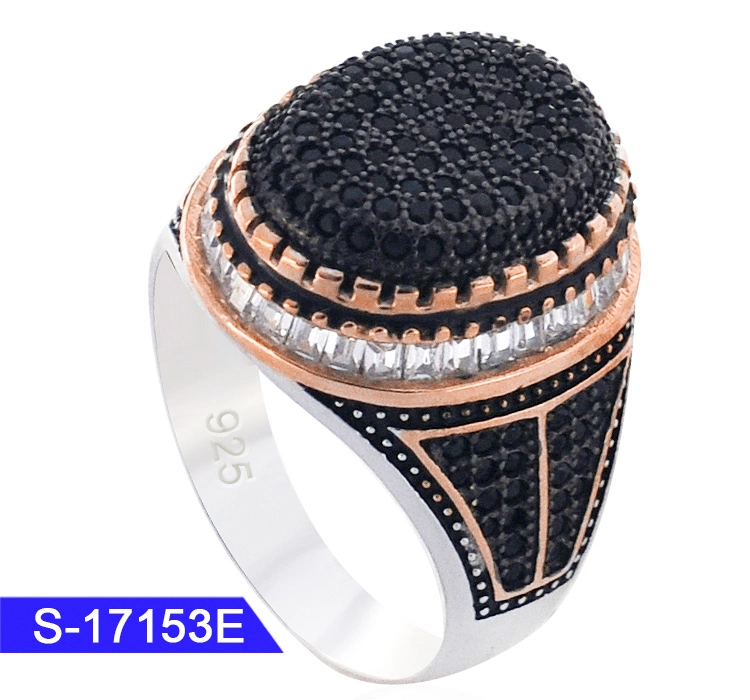 High quality/High cost performance  925 Sterling Silver Fine Jewelry Islamic Micro Pave CZ Ring for Men