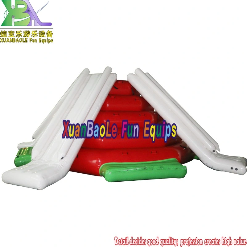 Four Slides Splash Inflatable Floating Slide / Lake Water Park Toy for Water Games