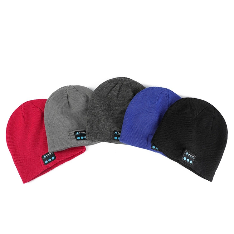 Bonnet d'hiver en tricot personnalisé avec logo brodé Bluetooth