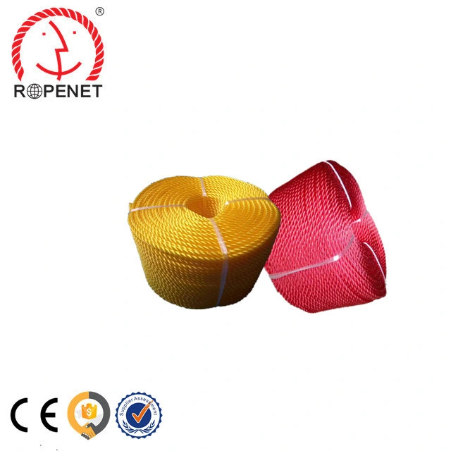 PP Twisted Yellow Color Rope for Fishing Marine Agriculture Use Plastic Packing Line