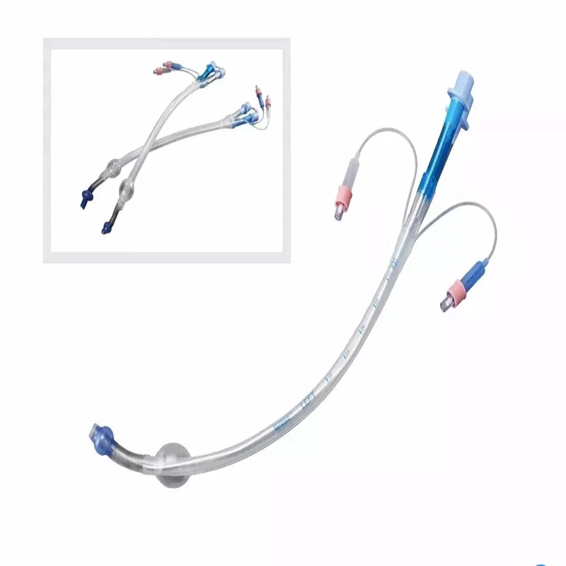 Medical Silicone Double Lumen Endobronchial Suction Tube