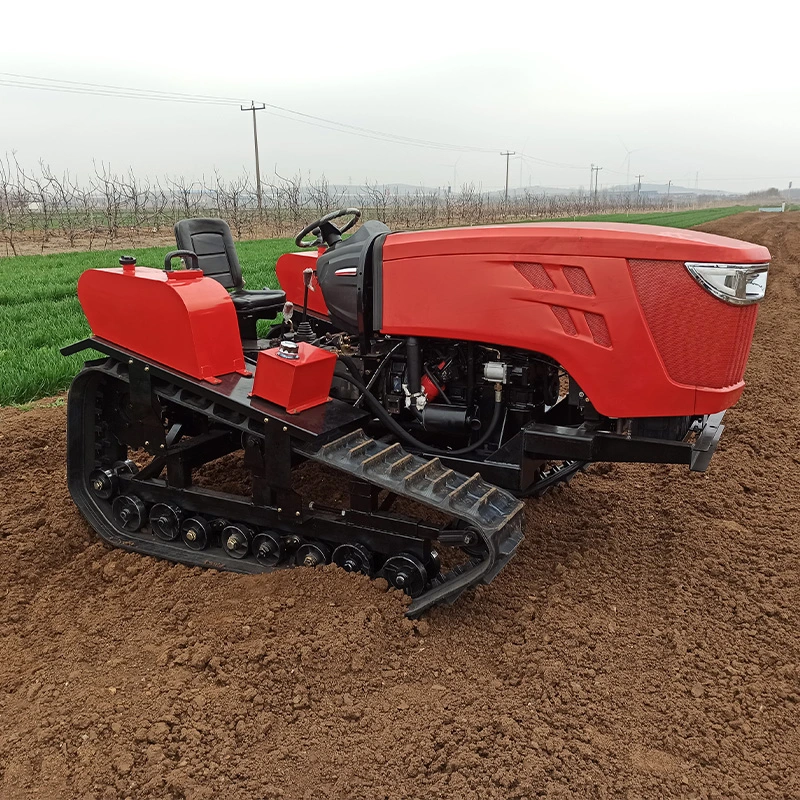 Samll Crawler Tractor Right Green House Compact Diesel Engine Multi Function 9 in 1 Sprayer Fertilizer Sowing Grasper Rake Added High quality/High cost performance 