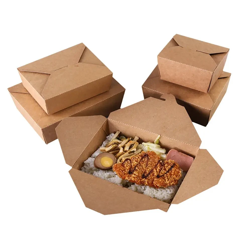 Disposable Kraft Paper Tableware Food Box