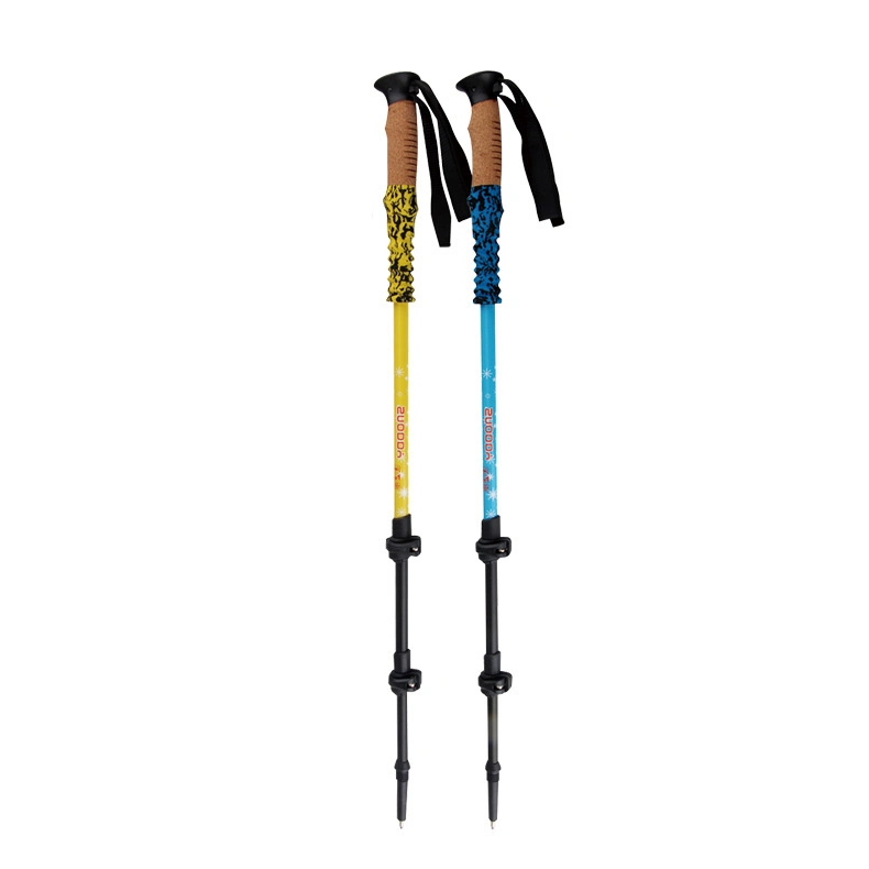 Telescopic Aviation Aluminum 7075 Tracking Walking Hiking Sticks Trekking Poles-Quick Adjustable Locks