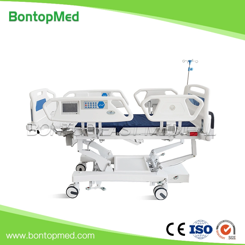 La función de ocho a cinco funciones de plegado eléctrico ICU Medical paciente del Hospital cama de cuidados