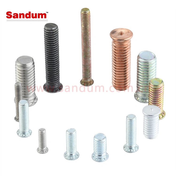 Copper Plated Plain Head Steel Weld Studs with External Threaded