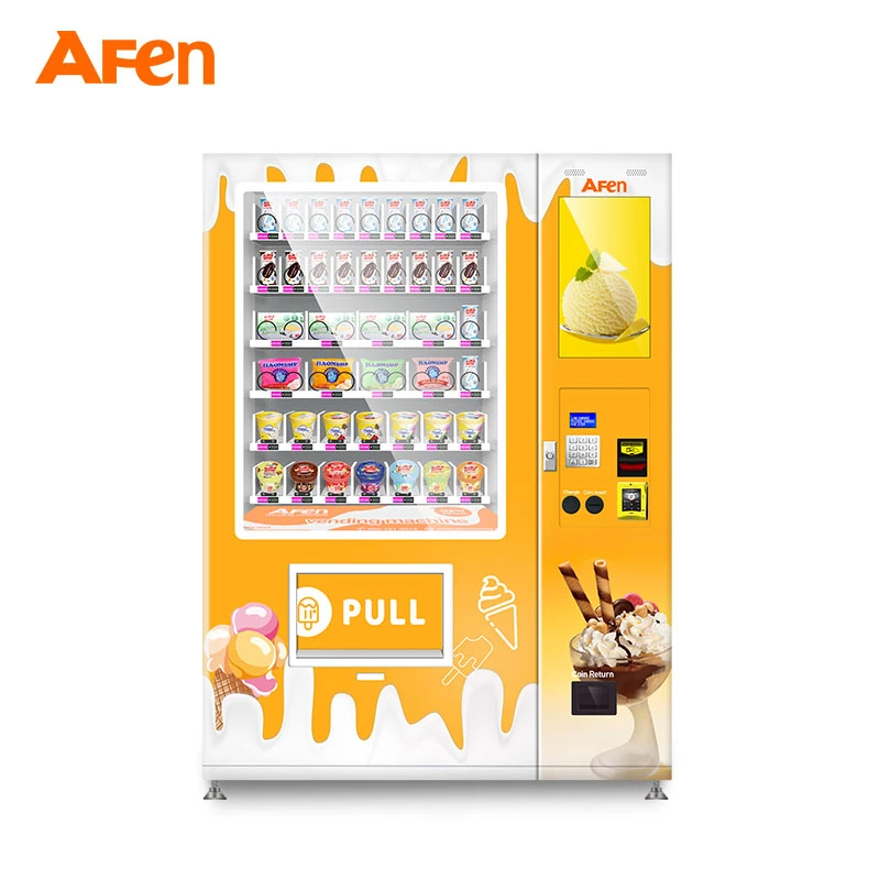 Afen Adjustable Temperature Ice Cream Frozen Meat Yogurt Food Frozen Vending Machine
