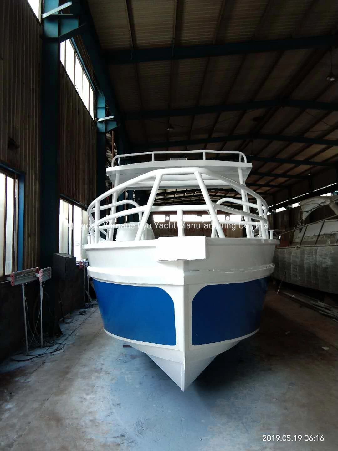 9.60m de alta calidad Venta caliente de la consola central con techo rígido barco de pesca deportiva de aluminio