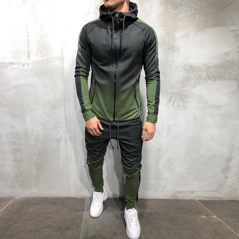 Ensemble de survêtements de sport en coton tendance pour hommes de haute qualité et ajustés.